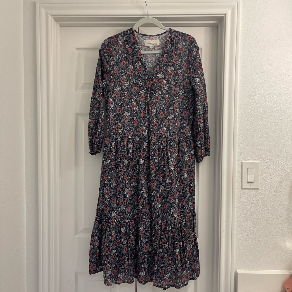Trovata Birds of Paradis midi floral dress, NWOT Size XS